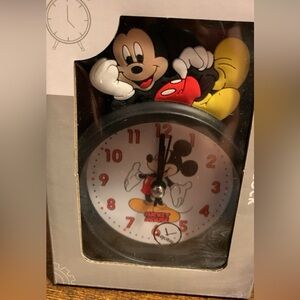 Disney Mickey Mouse Black, Red, and Yellow Wall Clock